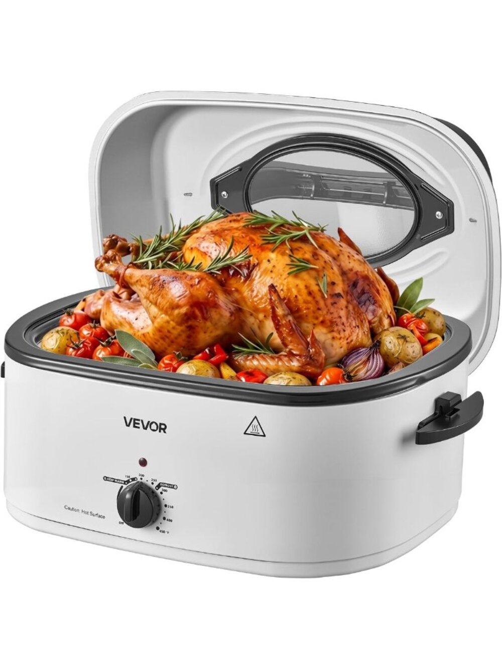 22 Qt Electric Roaster Oven with Viewing Lid - Perfect for Turkey & Large Meals